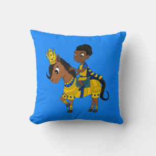 Cute cartoon princess throw pillow