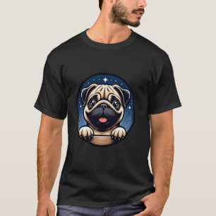 Cute Cartoon Pug Face, Gifts for Pug Owners T-Shirt