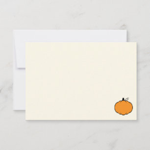 Cute Cartoon Pumpkin Blank Cream Off White Card