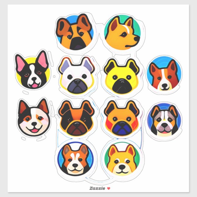 Cute Cartoon Puppies Collection (Sheet)