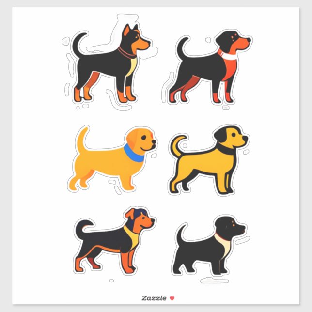 Cute Cartoon Puppies Collection (Sheet)