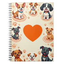 Cute Cartoon Puppy Notebook Lovely Dogs-Journal