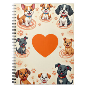 Cute Cartoon Puppy Notebook Lovely Dogs-Journal