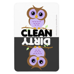 Cute Cartoon Purple Owl Magnet
