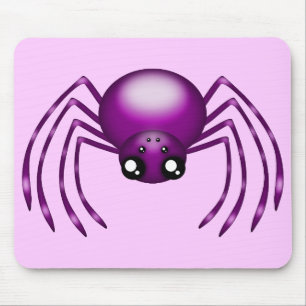 Cute Cartoon Purple Spider Mousemats