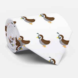Cute Cartoon Quail Tie