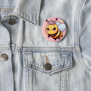 Cute Cartoon Queen Bee 6 Cm Round Badge