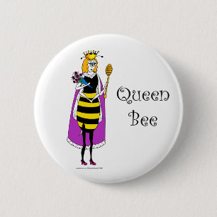 Cute cartoon Queen Bee 6 Cm Round Badge