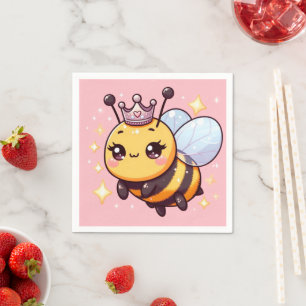 Cute Cartoon Queen Bee Napkin