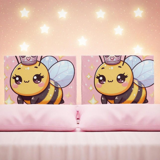 Cute Cartoon Queen Bee Pillowcase (Creator Uploaded)