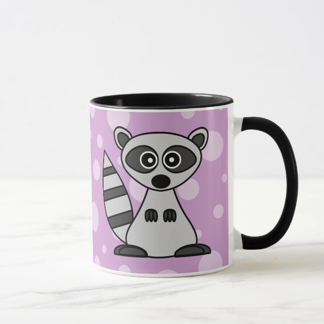 Cute Cartoon Racoon Mug (Right)