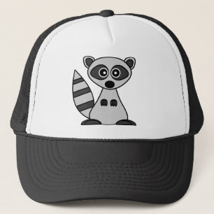Cute Cartoon Racoon Trucker Hat