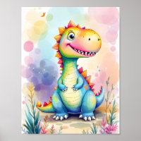 Cute Cartoon Rainbow Dinosaur Kids