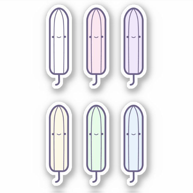 Cute Cartoon Rainbow Tampons Set First Period  (Front)