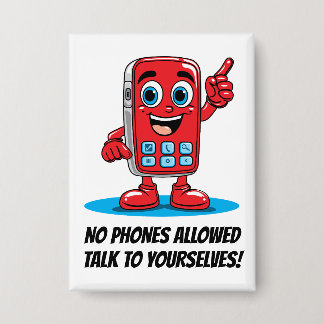 Cute Cartoon Red Cell Phone No Phones Allowed
