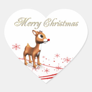 Cute Cartoon Reindeer Christmas Gift Tags