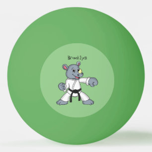 Cute cartoon rhino kung fu cartoon ping pong ball