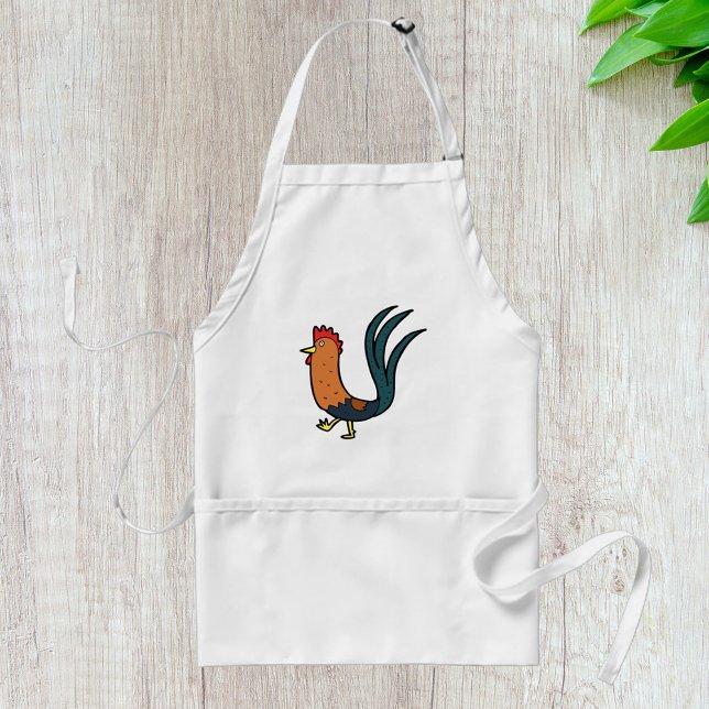 Cute Cartoon Rooster Standard Apron (Creator Uploaded)