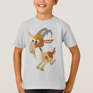 Cute Cartoon Running Goat Children T-Shirt