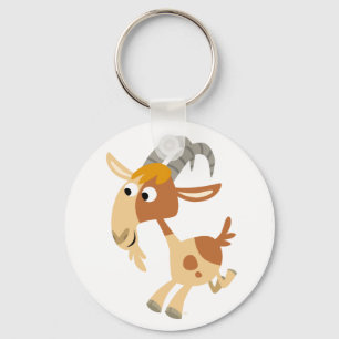 Cute Cartoon Running Goat Keychain