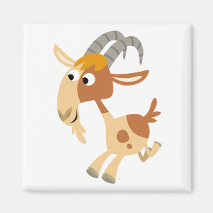 Cute Cartoon Running Goat Magnet