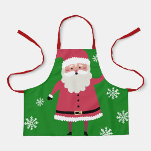 Cute Cartoon Santa Claus Festive Christmas Apron
