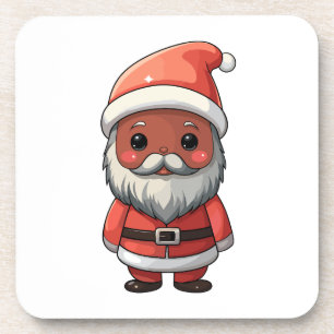 Cute Cartoon Santa Claus Illustration Coaster