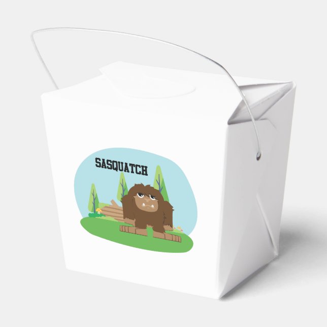 Cute Cartoon Sasquatch Favour Box (Back Side)