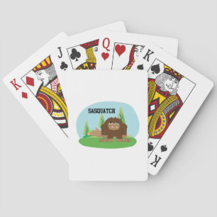 Cute Cartoon Sasquatch Playing Cards