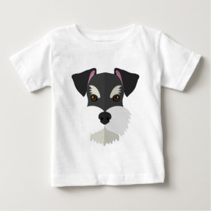 Cute Cartoon Schnauzer! Baby T-Shirt