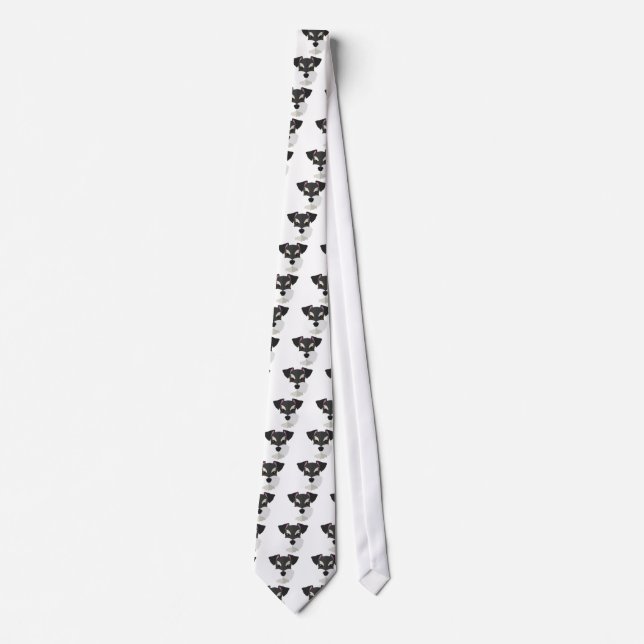 Cute Cartoon Schnauzer! Tie (Front)