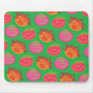 Cute Cartoon Scribbles Fun Silly Bubblegum Heads Mouse Pad