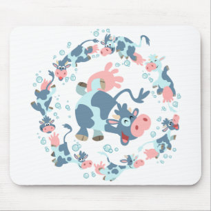 Cute Cartoon Sea Cows mousemat