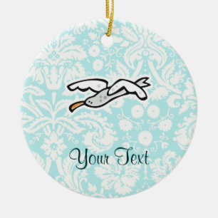 Cute Cartoon Seagull Ceramic Ornament