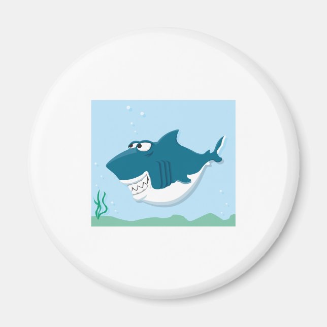 cute cartoon shark magnet (Front)