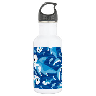 Cute Cartoon Shark Pattern 532 Ml Water Bottle