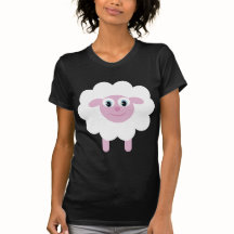 Cute cartoon sheep black & white T-shirt