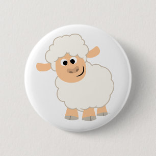Cute Cartoon Sheep Button Badge
