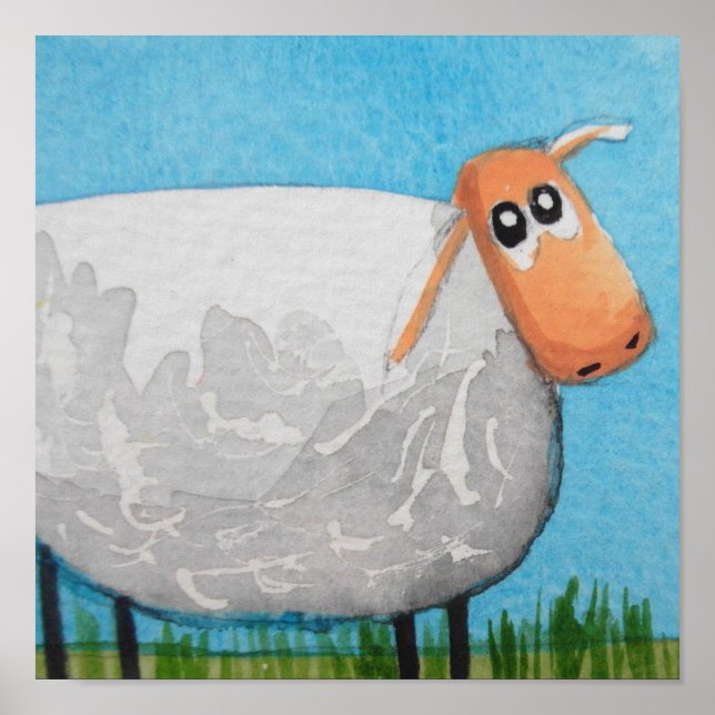 Cute cartoon sheep Gordon Bruce art Poster (Front)