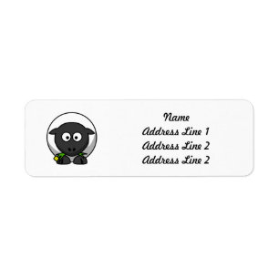 Cute Cartoon Sheep Return Address Label