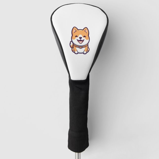 Cute Cartoon Shiba Inu  Golf Head Cover (Front)