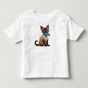 Cute cartoon Siamese breed cat Toddler T-Shirt