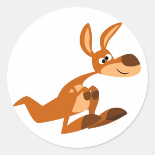 Cute Cartoon Silly Kangaroo Sticker
