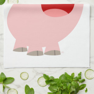 Cute Cartoon Singing Pig Kitchen Towel