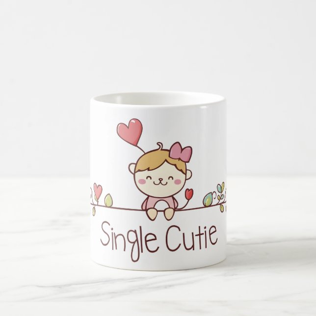 Cute Cartoon Single Cutie Coffee Mug (Center)