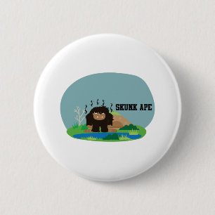 Cute Cartoon Skunk Ape 6 Cm Round Badge