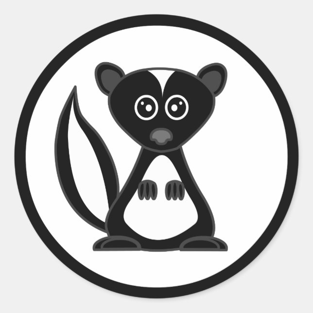 Cute Cartoon Skunk Stickers (Front)