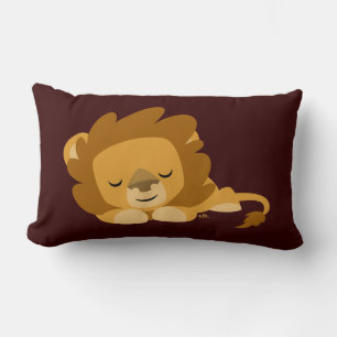 Cute Cartoon Sleeping Lion Pillow