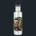 Cute cartoon sloth  710 ml water bottle<br><div class="desc">Cute cartoon sloth</div>