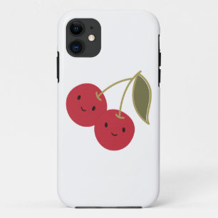 Cute Cartoon Smiling Kawaii Cherries iPhone 11 Case